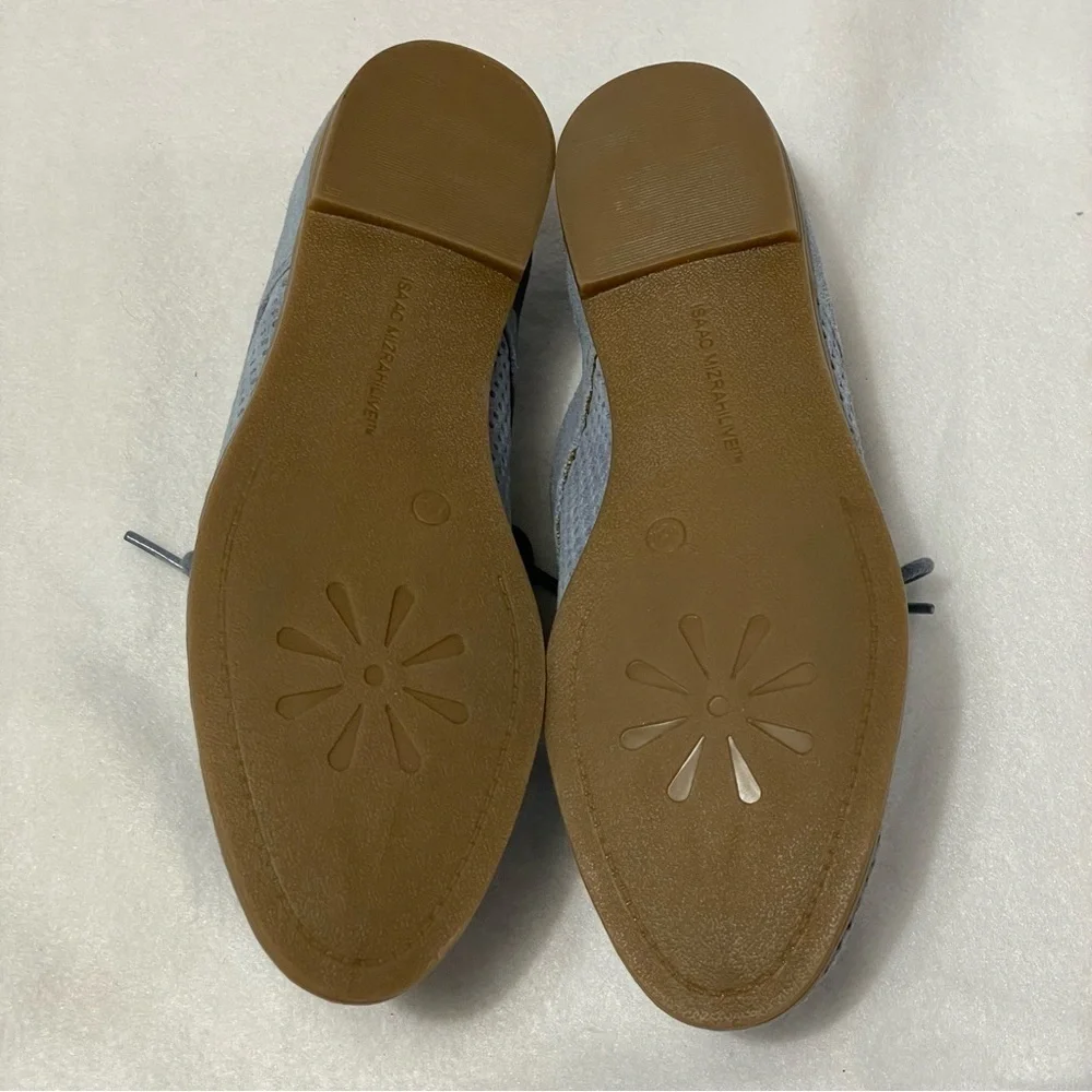 Isaac Mizrahi Live Suede Oxford Light Blue sz 6.5 Blokecore Office‎ Casual